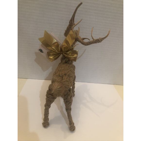 Jute Sculpture Handmade Reindeer Elk Three Co’s Crafts Tim & Patrick - Picture 5 of 5